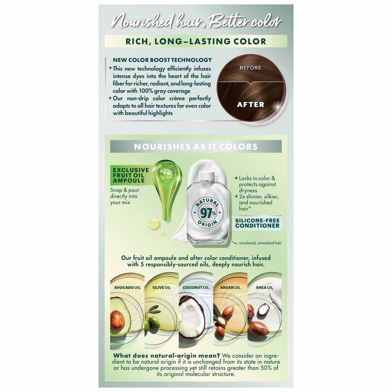 Garnier Nutrisse Nourishing Permanent Hair Color Creme - 50 Medium Natural Brown