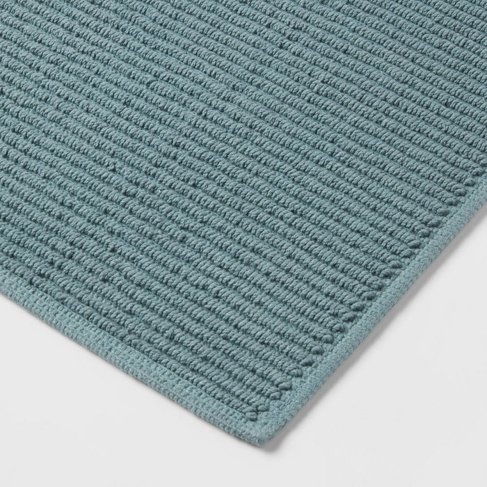 20"x30" Performance Plus Bath Mat Solid Aqua - Threshold