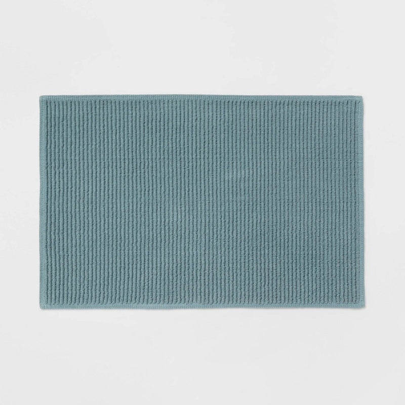 20"x30" Performance Plus Bath Mat Solid Aqua - Threshold