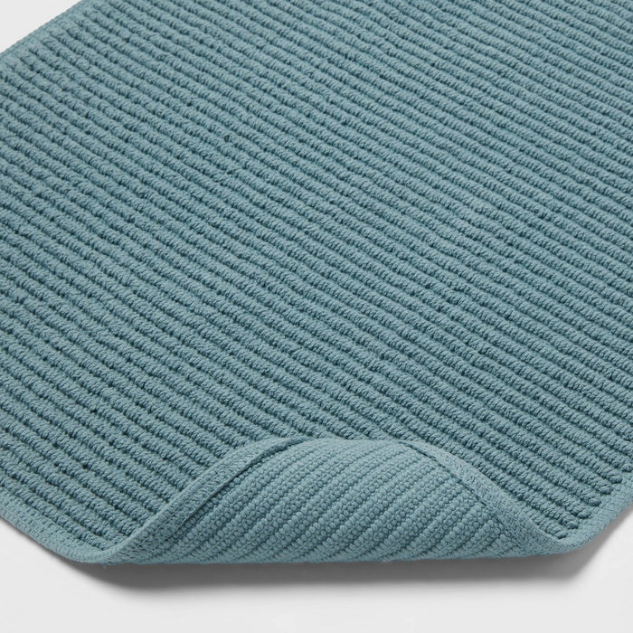 20"x30" Performance Plus Bath Mat Solid Aqua - Threshold