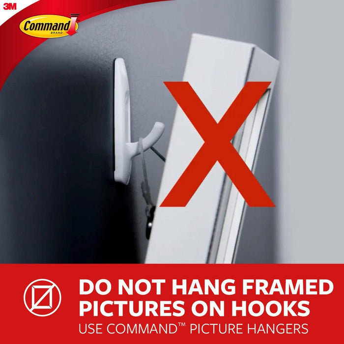 Command Medium Sized Wire Toggle Decorative Hook White