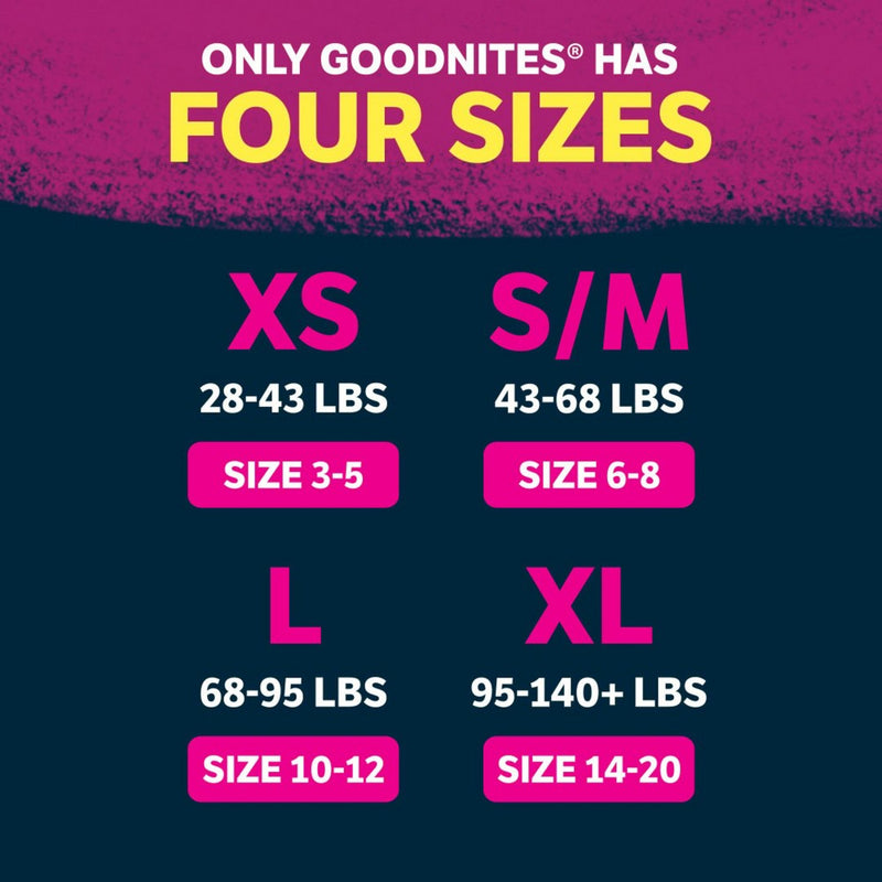 Goodnites Girls' Nighttime Bedwetting Underwear Size XL - 28ct