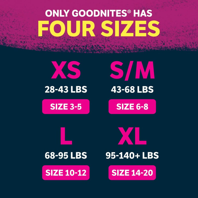Goodnites Girls' Nighttime Bedwetting Underwear Size XL - 28ct