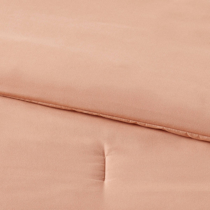 7pc Queen Reversible Printed Microfiber Comforter and Sheet Set Copper - Room Essentials