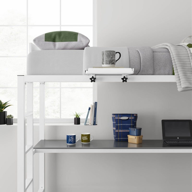 Fold Down Loft Tray Nightstand White - Room Essentials