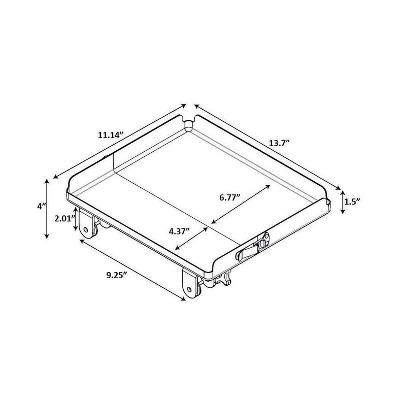 Fold Down Loft Tray Nightstand White - Room Essentials