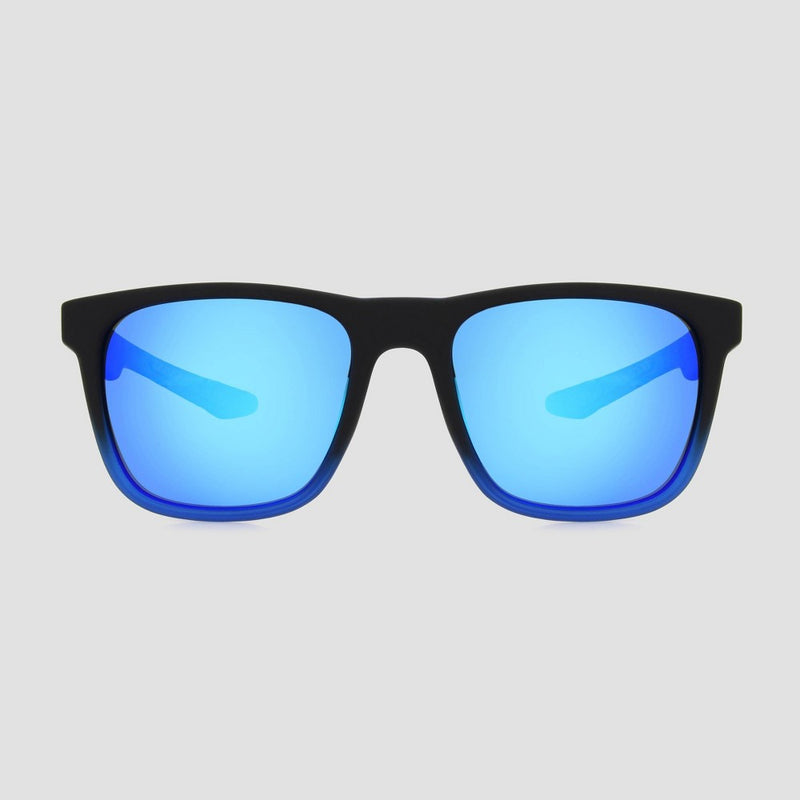 Men's Rubberized Surfer Shade Sunglasses with Mirrored Polarized Lenses - All In Motion Black
