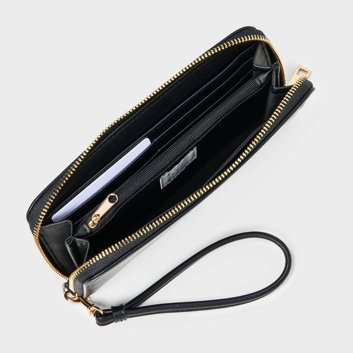 Large Around Zip Wallet - A New Day Black