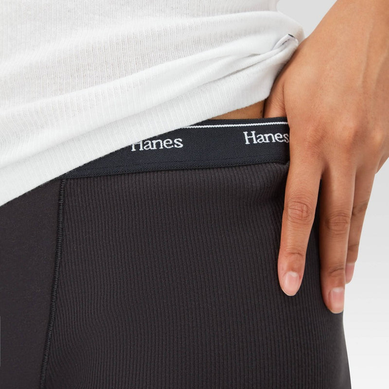 Hanes Women's 4pk Originals Boxer Briefs - White/Red/Black L