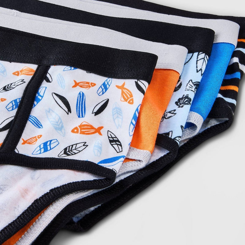 Boys' 7pk 'Surf' Briefs - Cat & Jack Orange XS