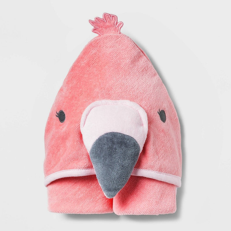 Baby Girls' Flamingo Hooded Bath Towel - Cloud Island Coral