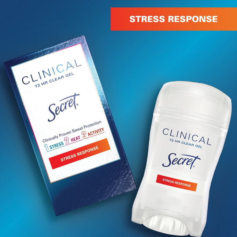 Secret Clinical Strength Antiperspirant & Deodorant Clear Gel - Stress Response - 1.6oz