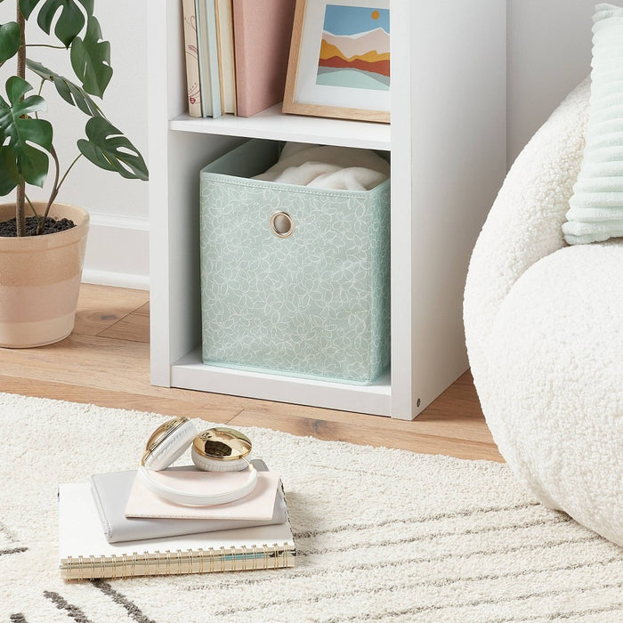 11" Fabric Bin Mint Floral - Room Essentials