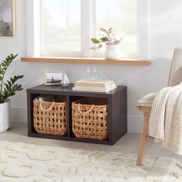 2 Cube Organizer Espresso - Brightroom: Versatile Bookshelf, Anti-Tip, Fits 13" Bins (LOCAL PICKUP ONLY)
