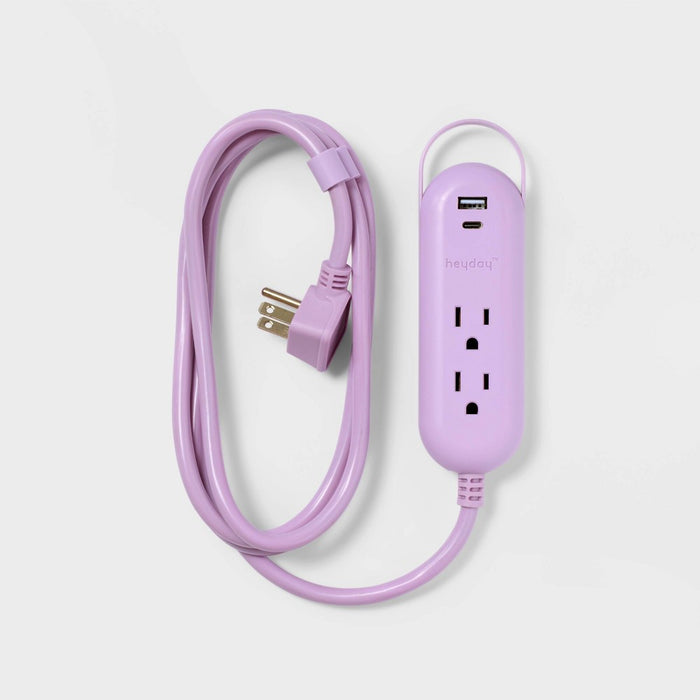 6' Indoor Cord with USB Purple - Heyday
