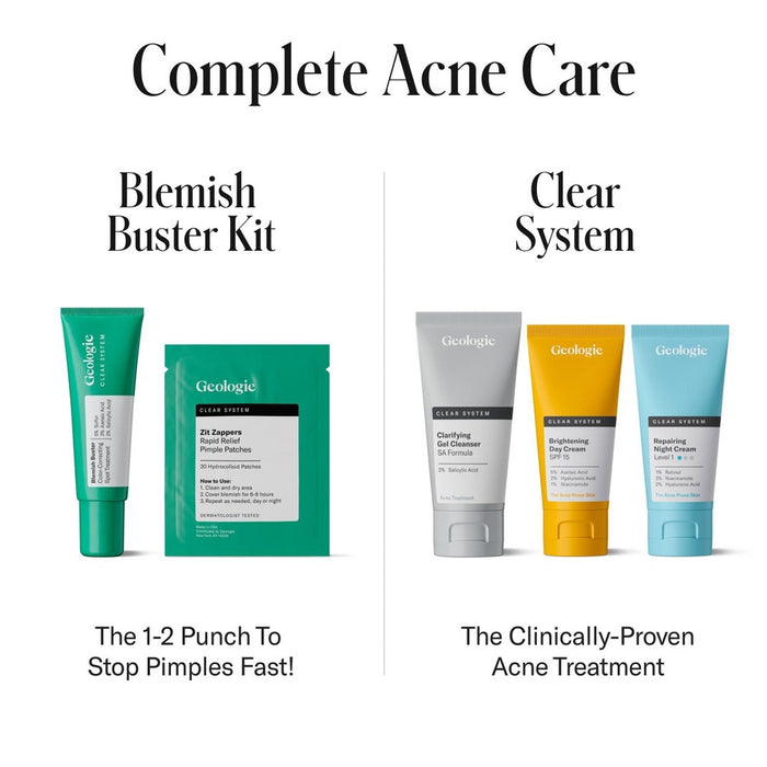 Geologie Clear System Month 2 / Level 2 Acne Treatment & Skincare Set - 3pc