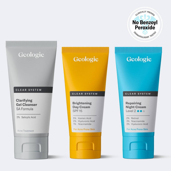 Geologie Clear System Month 2 / Level 2 Acne Treatment & Skincare Set - 3pc