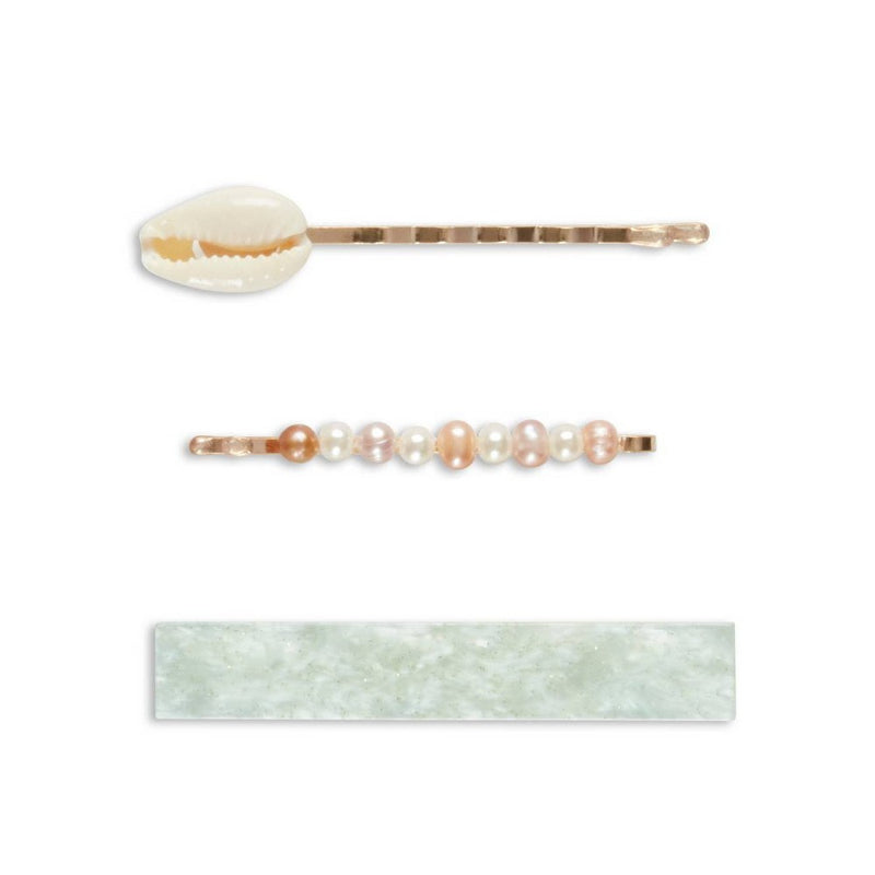 scunci Collection Multi Clips - Mint - 3pk