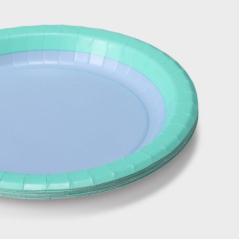 8ct Blue and Green Dinner Plates