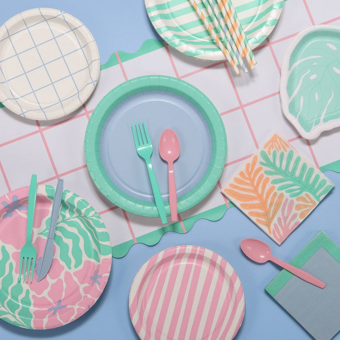 8ct Blue and Green Dinner Plates
