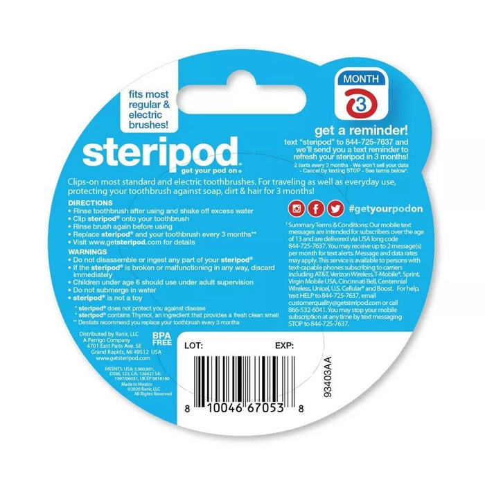 Steripod Toothbrush Cover - Trial Size - 1ct