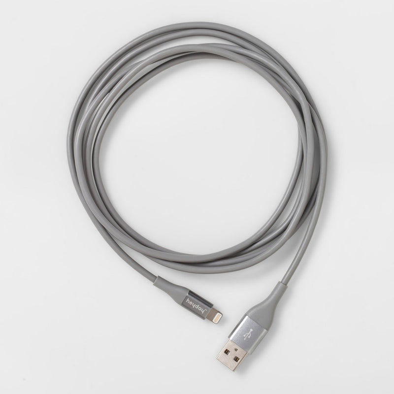 6' Lightning to USB-A Round Cable - heyday Gray/Silver