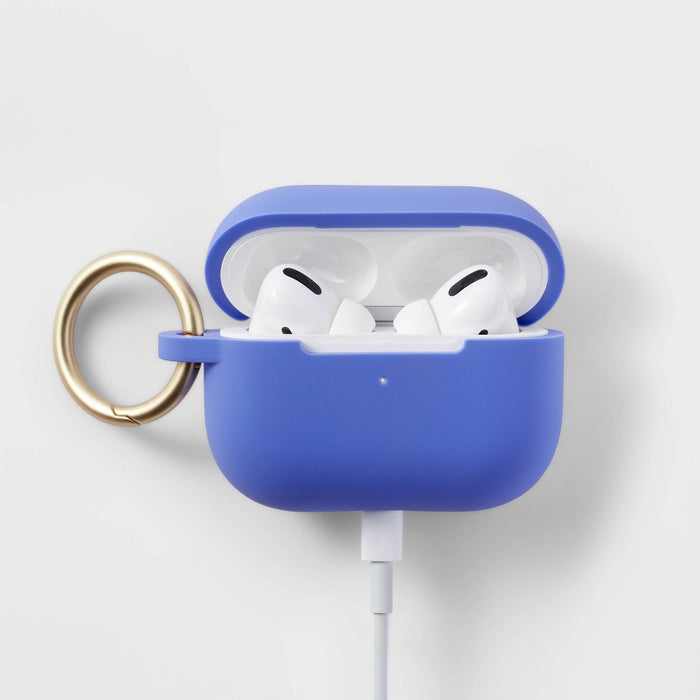 Apple AirPods Pro Silicone Case with Clip - heyday Space Blue