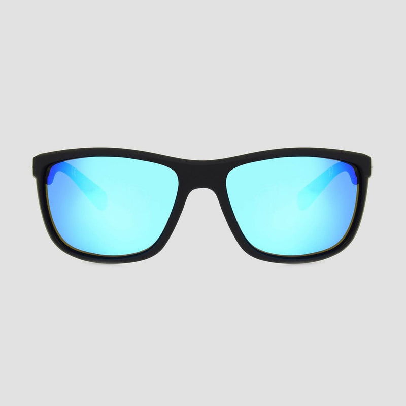 Men's Surfer Shade Rubberized Sunglasses with Mirrored Polarized Lenses - All In Motion Black/Red