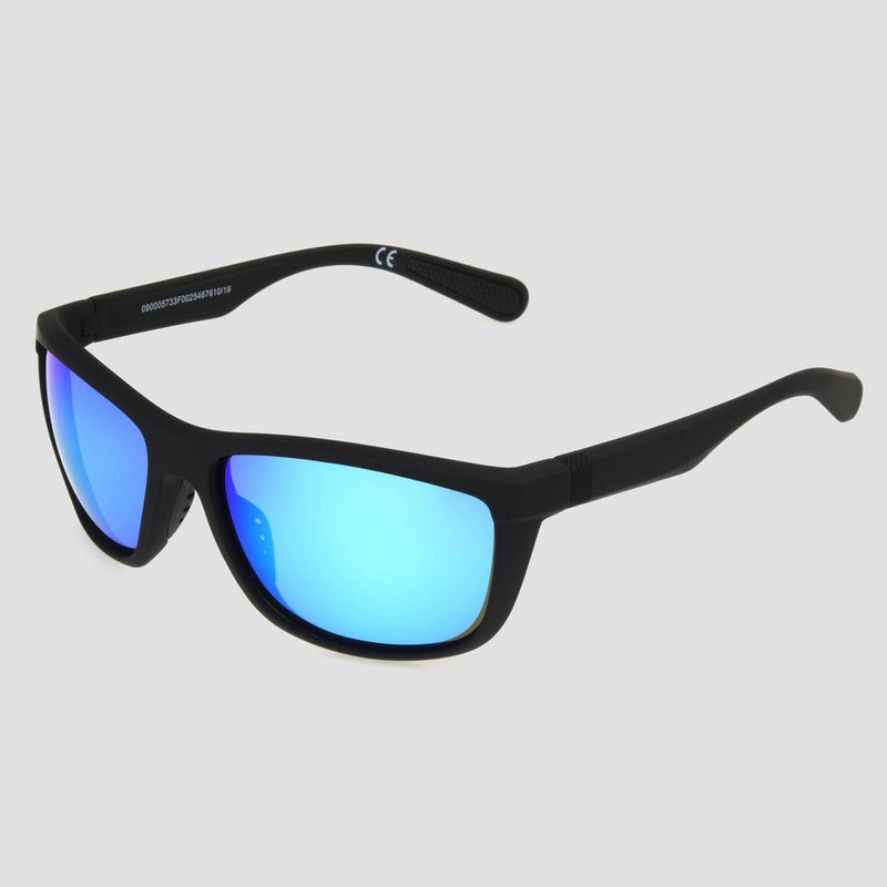 Men's Surfer Shade Rubberized Sunglasses with Mirrored Polarized Lenses - All In Motion Black/Red
