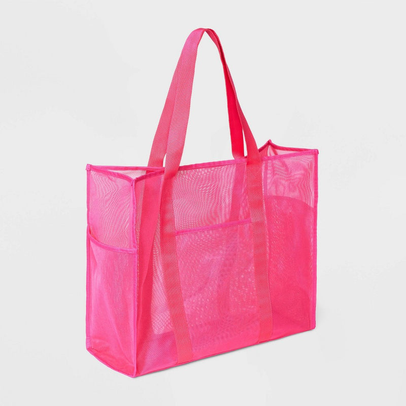 Mesh Tote Handbag - Shade & Shore Pink