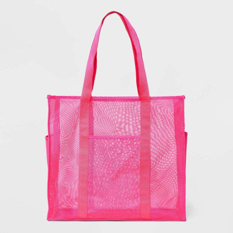 Mesh Tote Handbag - Shade & Shore Pink