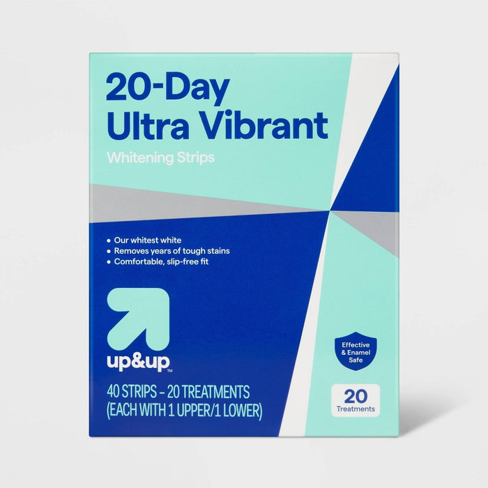 20-Day Ultra Vibrant Whitening Strips - up & up