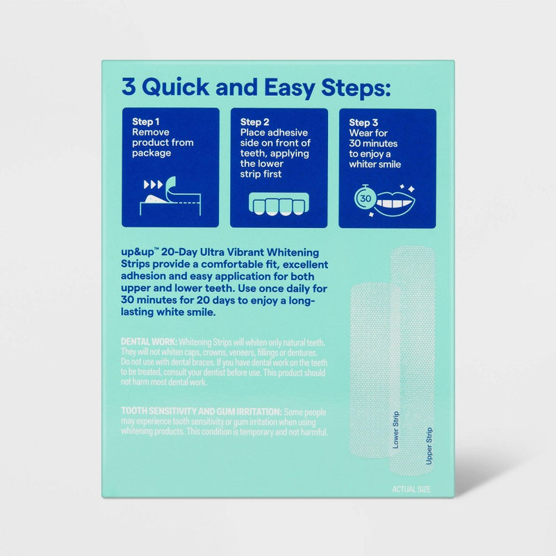 20-Day Ultra Vibrant Whitening Strips - up & up