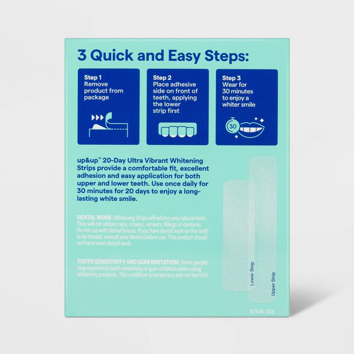 20-Day Ultra Vibrant Whitening Strips - up & up