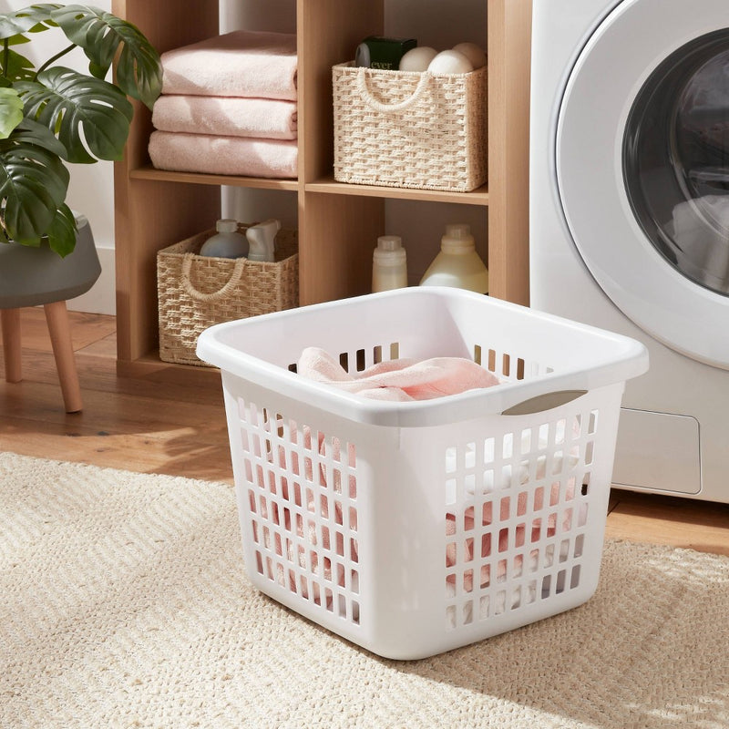 1.5bu Plastic Square Laundry Basket - Brightroom