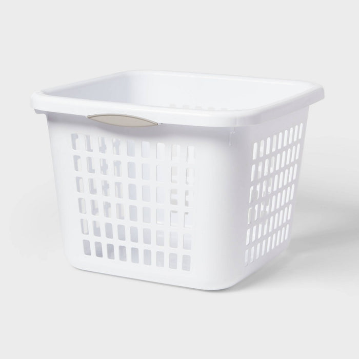 1.5bu Plastic Square Laundry Basket - Brightroom