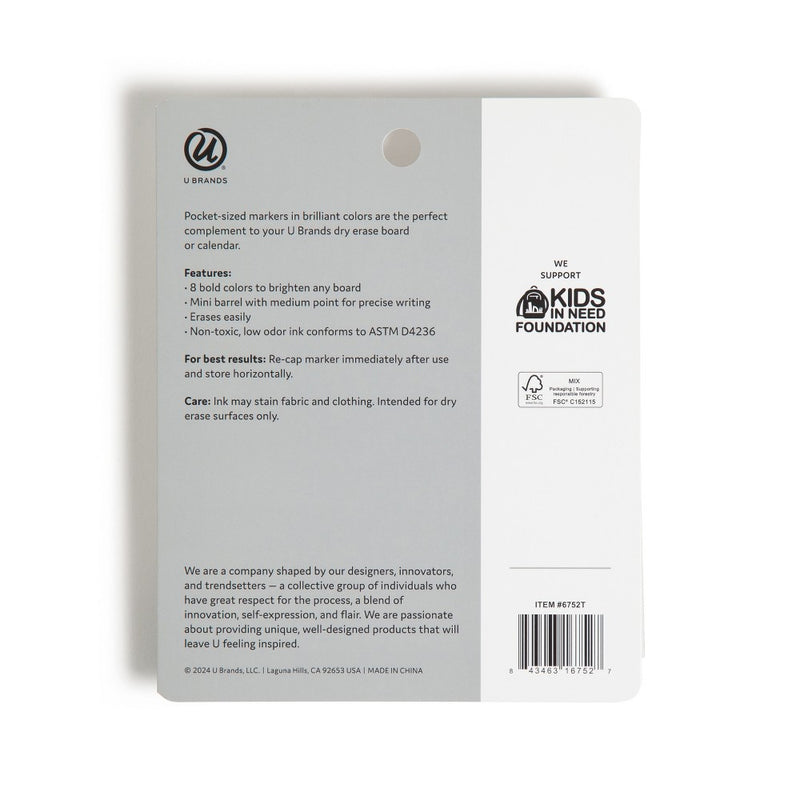 U Brands 6ct Liquid Chalk & Dry Erase Markers
