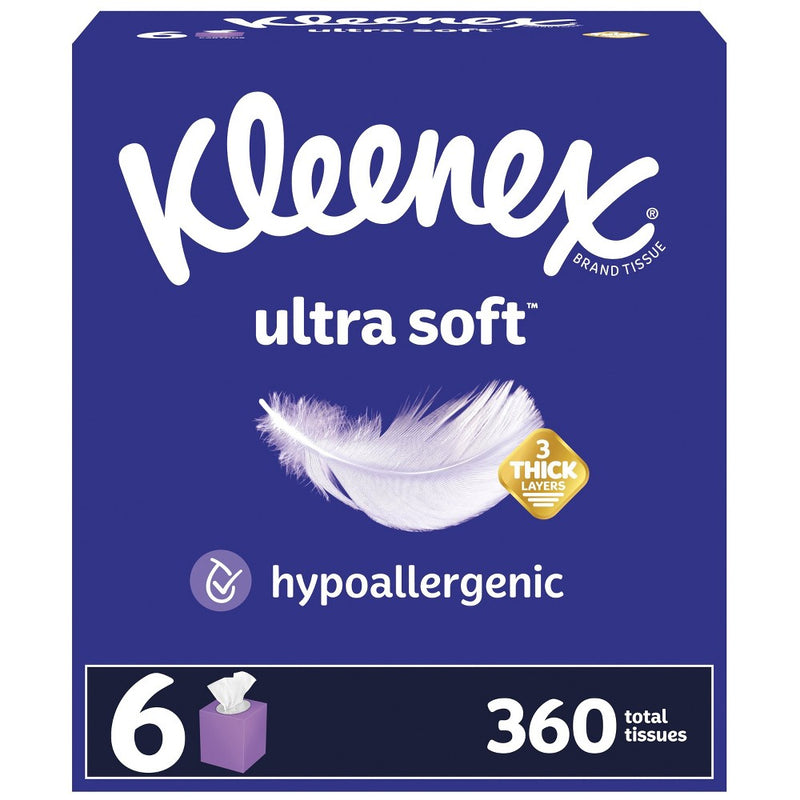 Kleenex Ultra Soft 3-Ply Facial Tissue - 6pk/60ct
