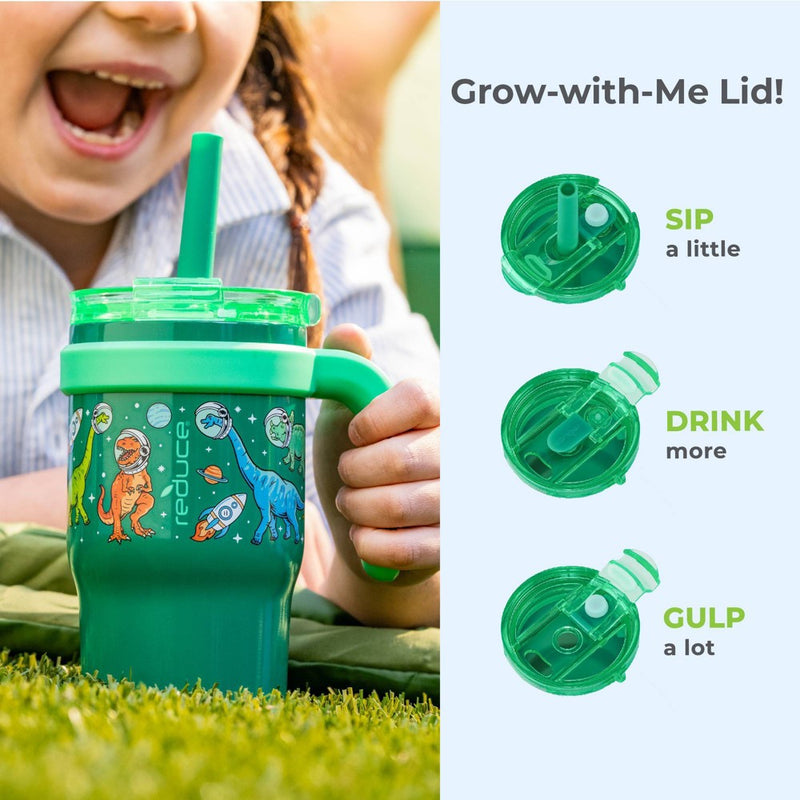 Reduce 14oz Coldee Vacuum insulted Stainless Steel Straw Tumbler Bright Green
