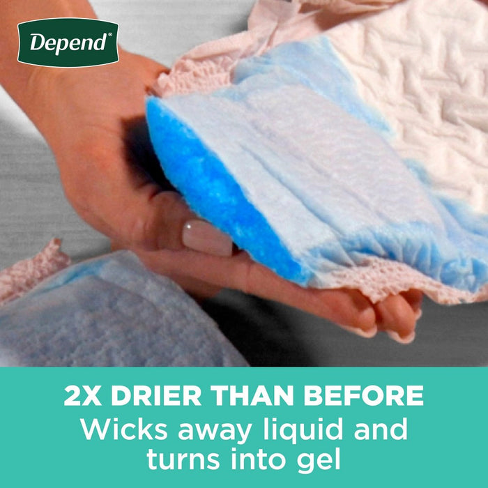 Depend Fresh Protection Adult Incontinence & Postpartum Underwear for Women - Maximum Absorbency - XXL - Blush - 22ct