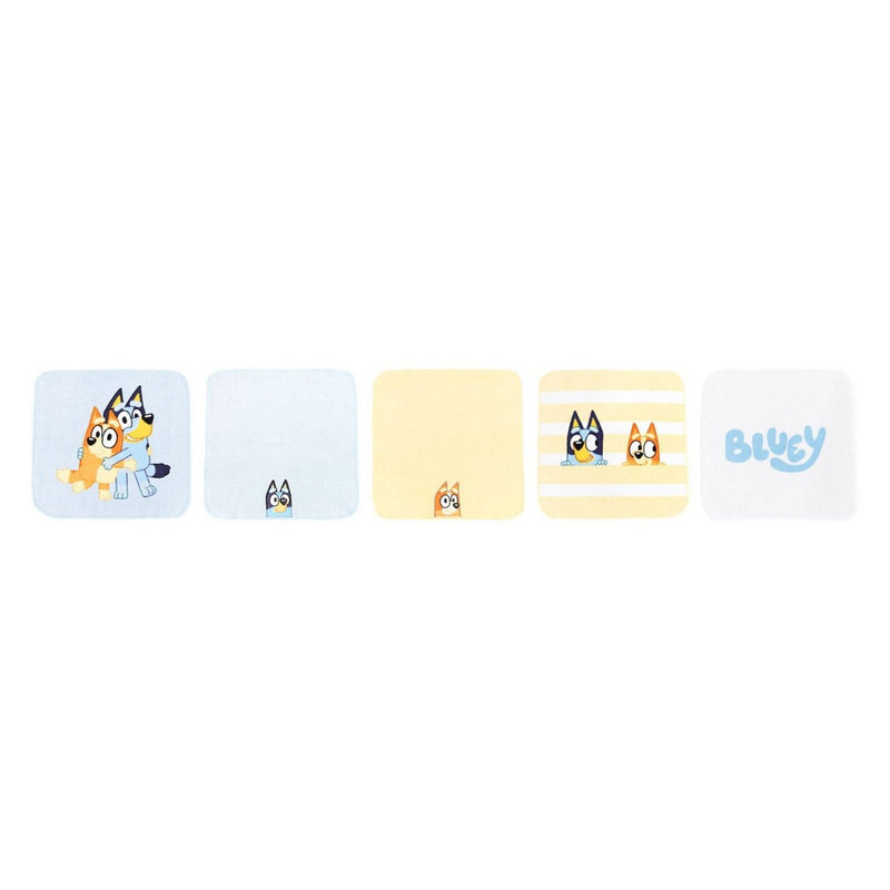 Bluey 5pk Kids' Cotton Washcloths