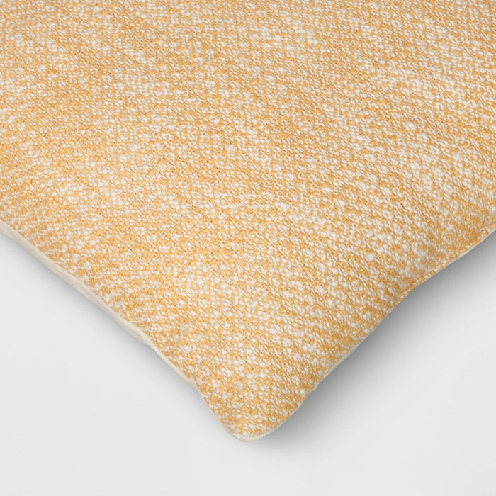 Textured Woven Cotton Square Throw Pillow Yellow - Room Essentials