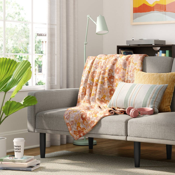 Textured Woven Cotton Square Throw Pillow Yellow - Room Essentials