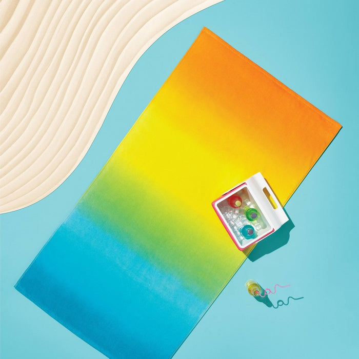 Gradient Beach Towel Blue/Yellow/Orange - Sun Squad