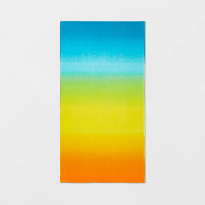 Gradient Beach Towel Blue/Yellow/Orange - Sun Squad