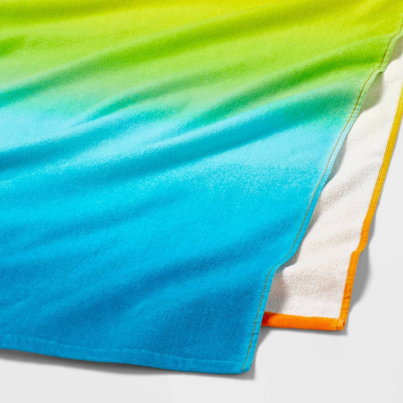 Gradient Beach Towel Blue/Yellow/Orange - Sun Squad