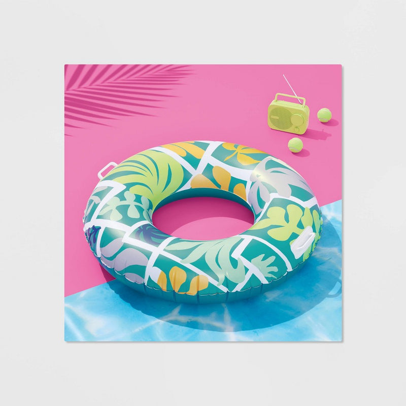 36" Inflatable Swim Tube Leaves - Sun Squad