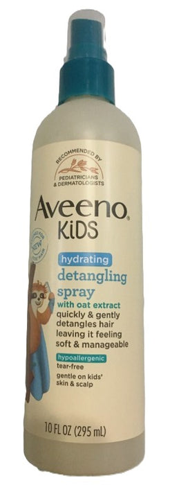 Aveeno Kids' Hydrating Detangling Spray with Oat Extract, Suitable for Skin & Scalp - Light Fragrance - 10 fl oz