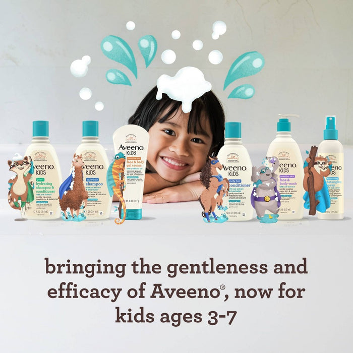 Aveeno Kids' Hydrating Detangling Spray with Oat Extract, Suitable for Skin & Scalp - Light Fragrance - 10 fl oz