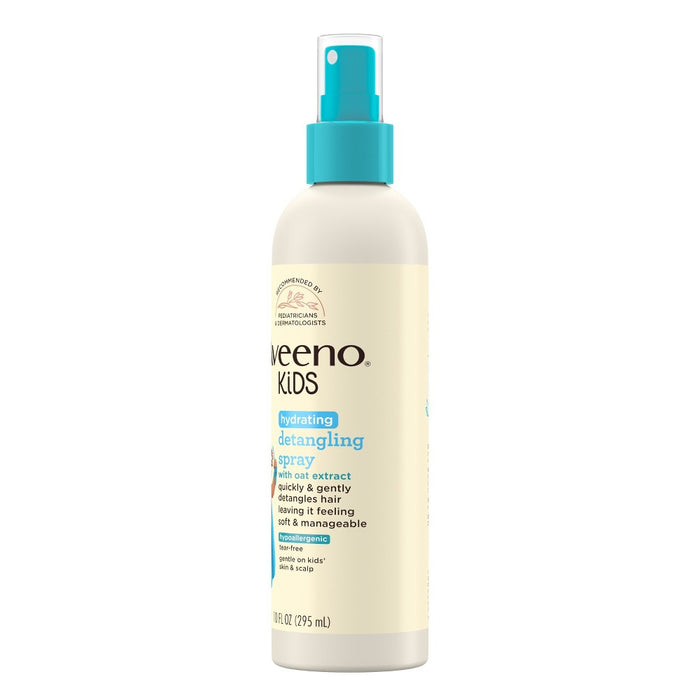 Aveeno Kids' Hydrating Detangling Spray with Oat Extract, Suitable for Skin & Scalp - Light Fragrance - 10 fl oz